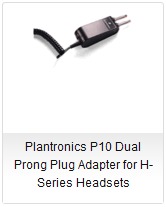 Plantronics P10 Dual Prong Plug Adapter for H-Series Headset